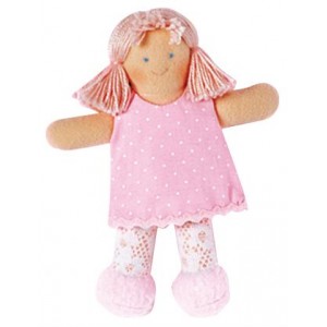 Grossiste Poupee robe rose 13 cm