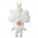 Jouet Nuage ange musical matelasse blanc