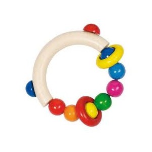 Grossiste Hochet demi cercle avec perles et deux anneaux