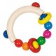 Jouet Hochet demi cercle avec perles et deux anneaux