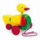 Jouet Canard jaune a tirer traditionnel