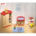 Jouet Meuble pour maison de poupées articulées : Chambre Bébé