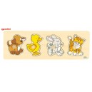 Jouet Puzzle 4 animaux : chien canard lapin chat