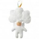 Jouet Nuage ange musical matelassé blanc