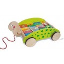 Jouet Chariot tortue à tirer